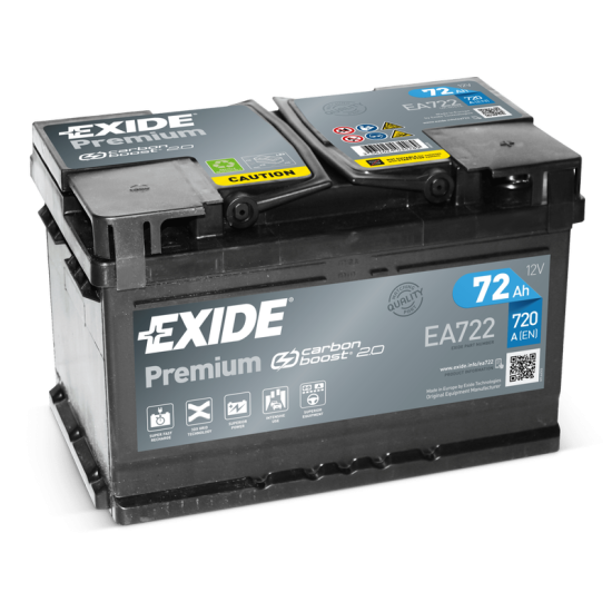  Exide Premium EA722 72Ah jobb 