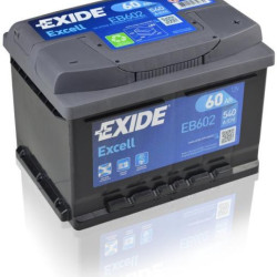 EXIDE EXCELL 12V 60AH JOBB+ AKKUMULÁTOR EB602