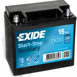 EXIDE Start-Stop Auxiliary akkumulátor, 12V 15Ah 200A BAL+