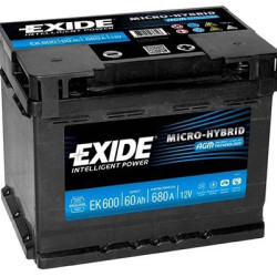 EXIDE AGM 12V 60AH START-STOP AKKUMULÁTOR JOBB+ 