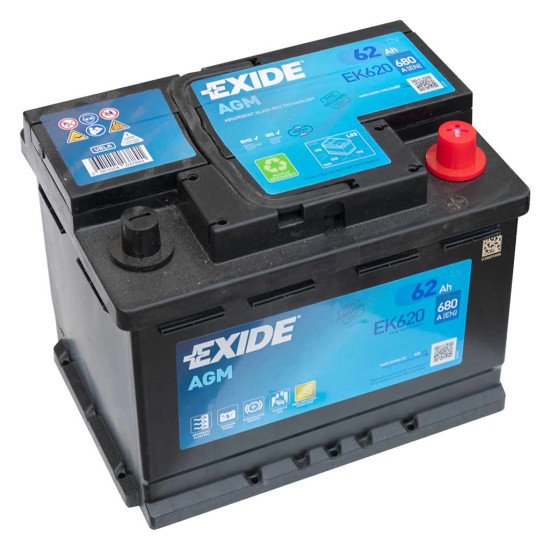 Exide Start-Stop AGM 12V 62Ah 680A JOBB+