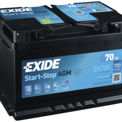 Exide Start Stop AGM 70Ah 760A Jobb+ EK700
