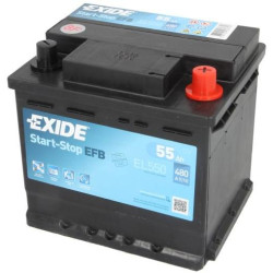 Exide 12V 55Ah 480A EFB Jobb+