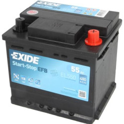Exide 12V 55Ah 480A EFB Jobb+