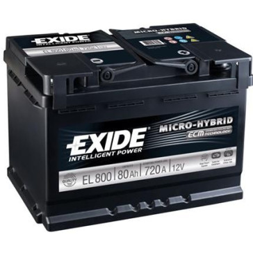 EXIDE 12V 80AH START-STOP AKKUMULÁTOR EFB JOBB+ EL800