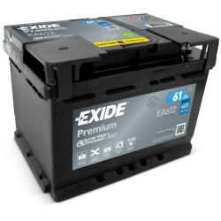 EXIDE PREMIUM 12V 61AH JOBB+ AKKUMULÁTOR EA612