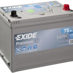 Exide Premium 75Ah 630A jobb+ Ázsia (EA754) 