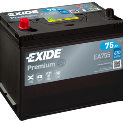 Exide Premium 75Ah 630A bal+ Ázsia (EA755) 