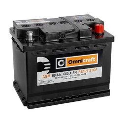 OMNICRAFT AKKUMULÁTOR 12V 60AH 680A JOBB+ AGM 