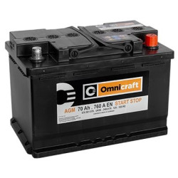 OMNICRAFT AKKUMULÁTOR 12V 70AH 760A JOBB+ AGM 