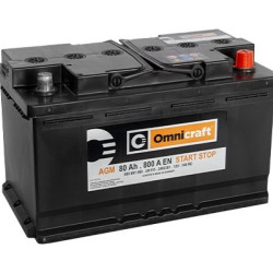 OMNICRAFT AKKUMULÁTOR 12V 80AH 800A JOBB+ AGM 