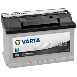 VARTA E9 Black Dynamic 70Ah 640A Jobb+ alacsony (5701440643122) 