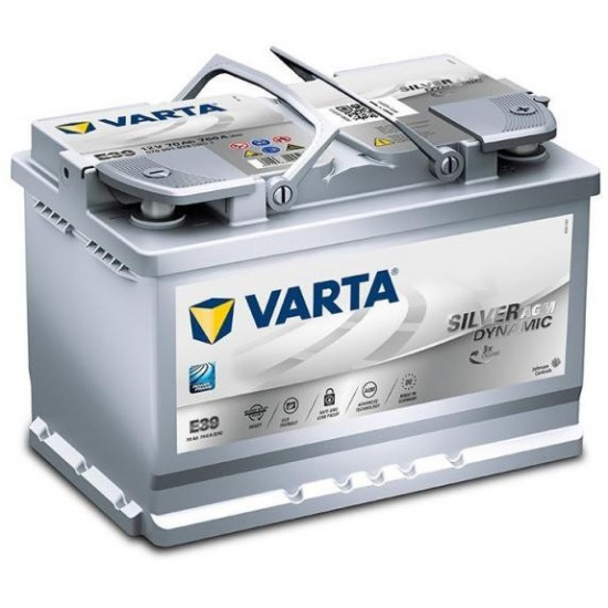 VARTA E39 Silver Dynamic AGM 70Ah 760A Jobb+ (570 901 076) 